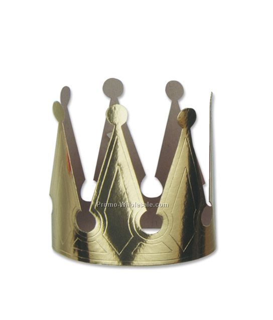 6-1/2" Gold Foil Kings Crowns (Adjustable)