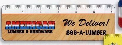 6-3/8"x2" Mini Plastic Ruler