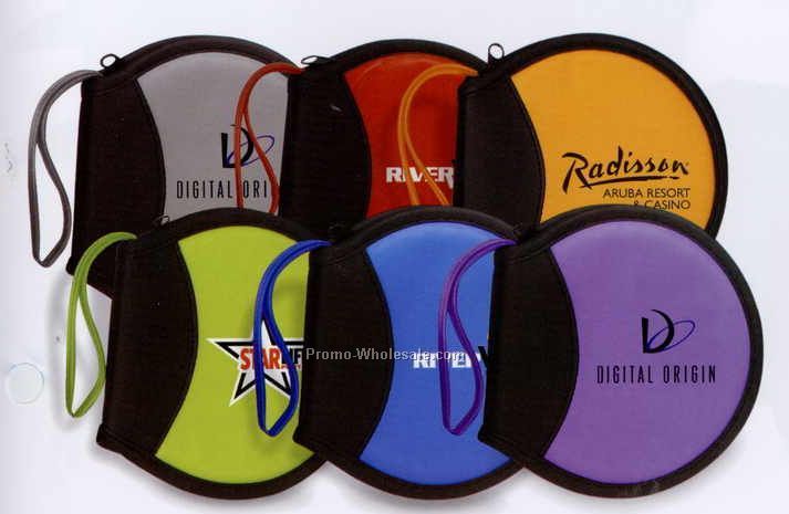 6"x6-1/2"x1-1/4" Translucent Round 12 CD Case (Screened)