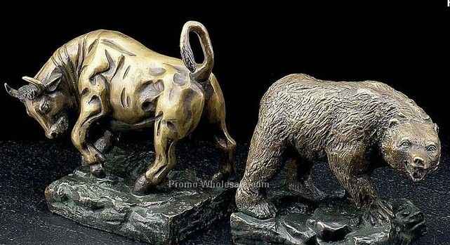 7" Stock Market Bronze Bookend