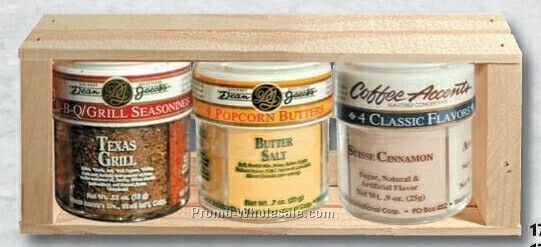 7-7/8"x3"x2-1/2" The "spice Of Life" 3 Piece Set (Choose Any 3 Spices)