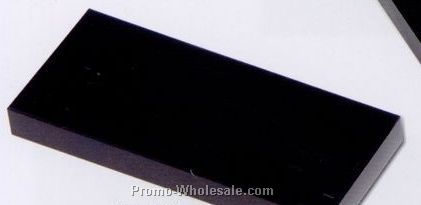 7"x3/4"x3" Rectangular Base - Jet Black