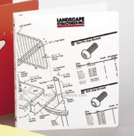 8-1/2"x5-1/2" 23 Gauge Poly Ring Binder(3/4" Ring Size)