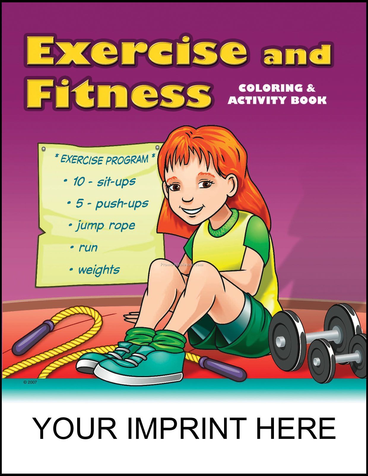 8-3/8"x10-7/8" Exercise And Fitness Coloring & Activity Book