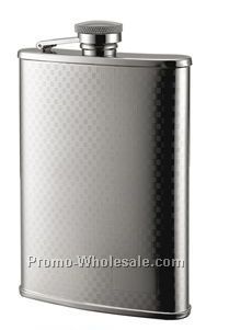 8 Oz. Flask W/ Small Checkered Pattern