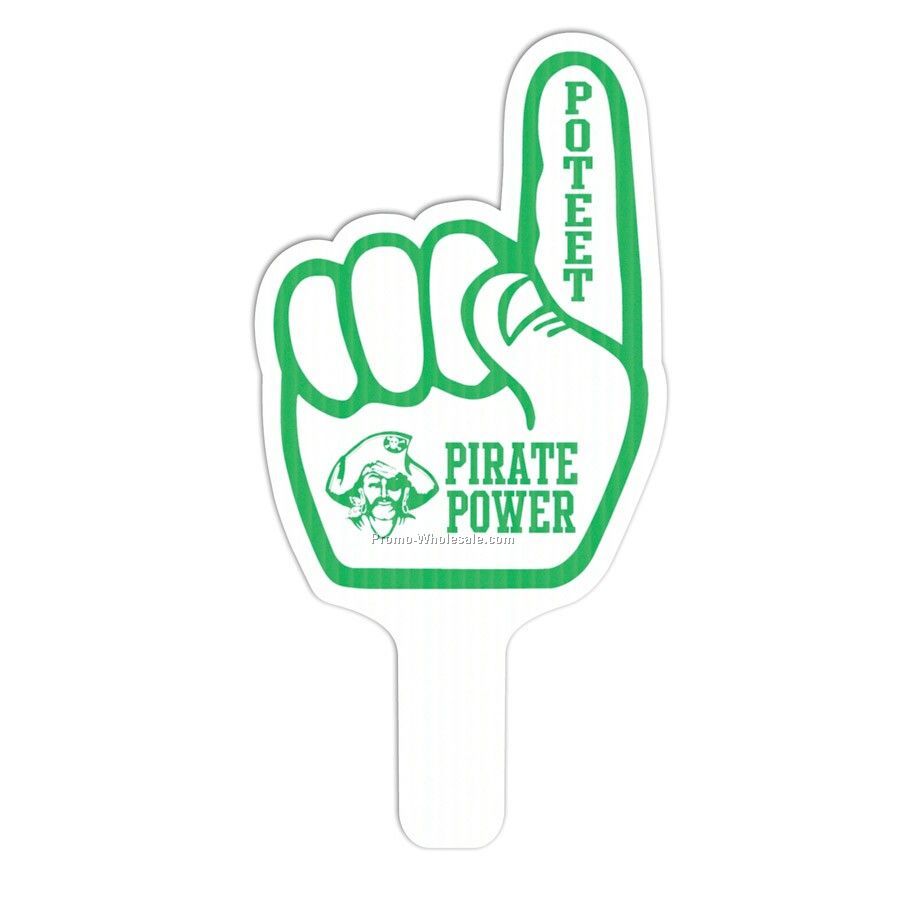 8"x12" Hand W/ Pointing Index Finger Standard Hand Fan
