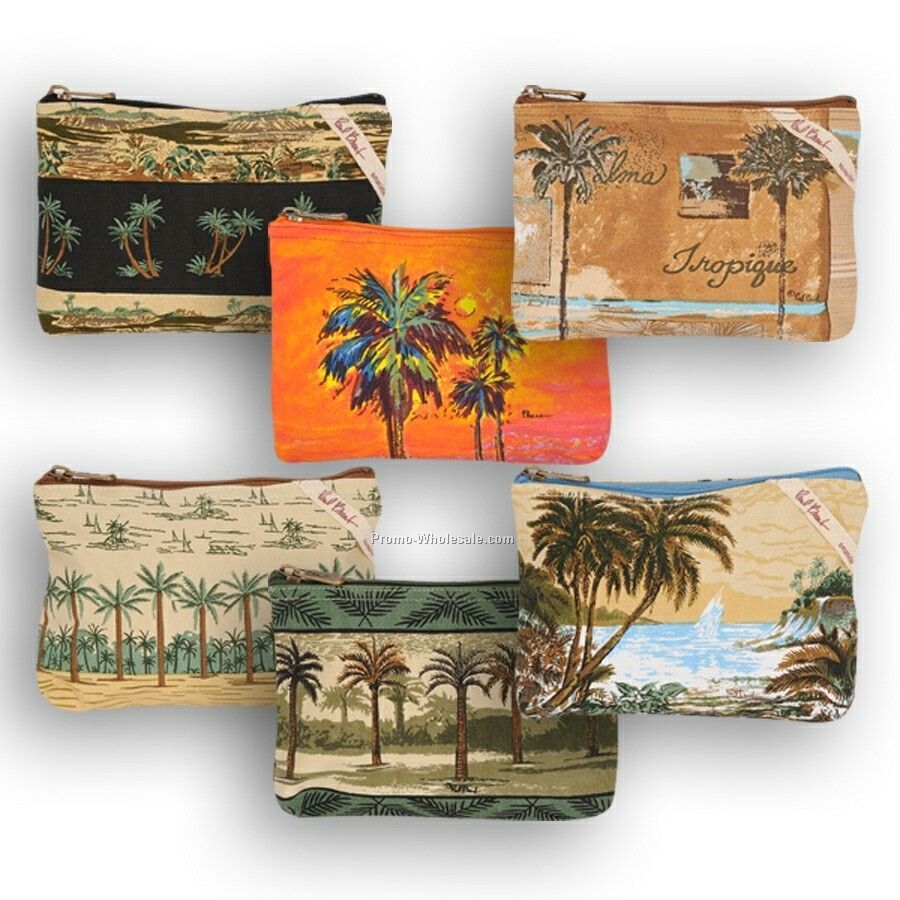 8"x5-1/2" Palm Treasures Coin Purses 12 Piece Prepack