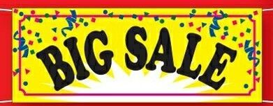 8'x3' Stock Printed Confetti Banners - Big Sale