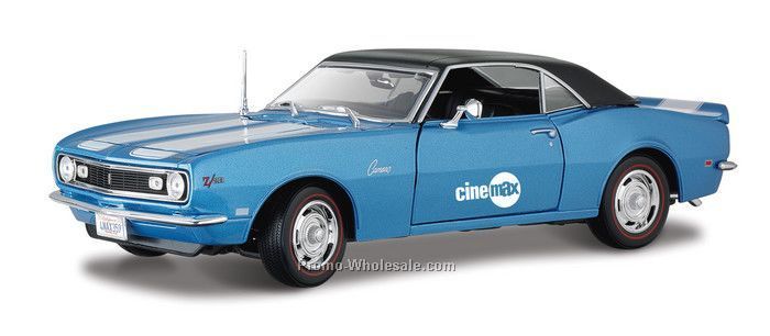 9" Blue 1968 Chevrolet Camaro Z28 Coupe Die Cast Replica Vehicle