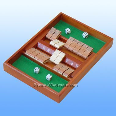 9" Shut The Box Dice Game - Screen Printed