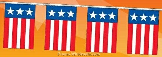 9"x12" 60 Ft. Yankee Doodle Pennants - 32 Per String