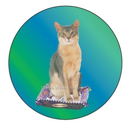 Abyssinian Cat Badge W/ Metal Pin (2-1/2")