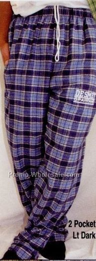 Adult Plaid Flannel Pocket Pants (S-xl)