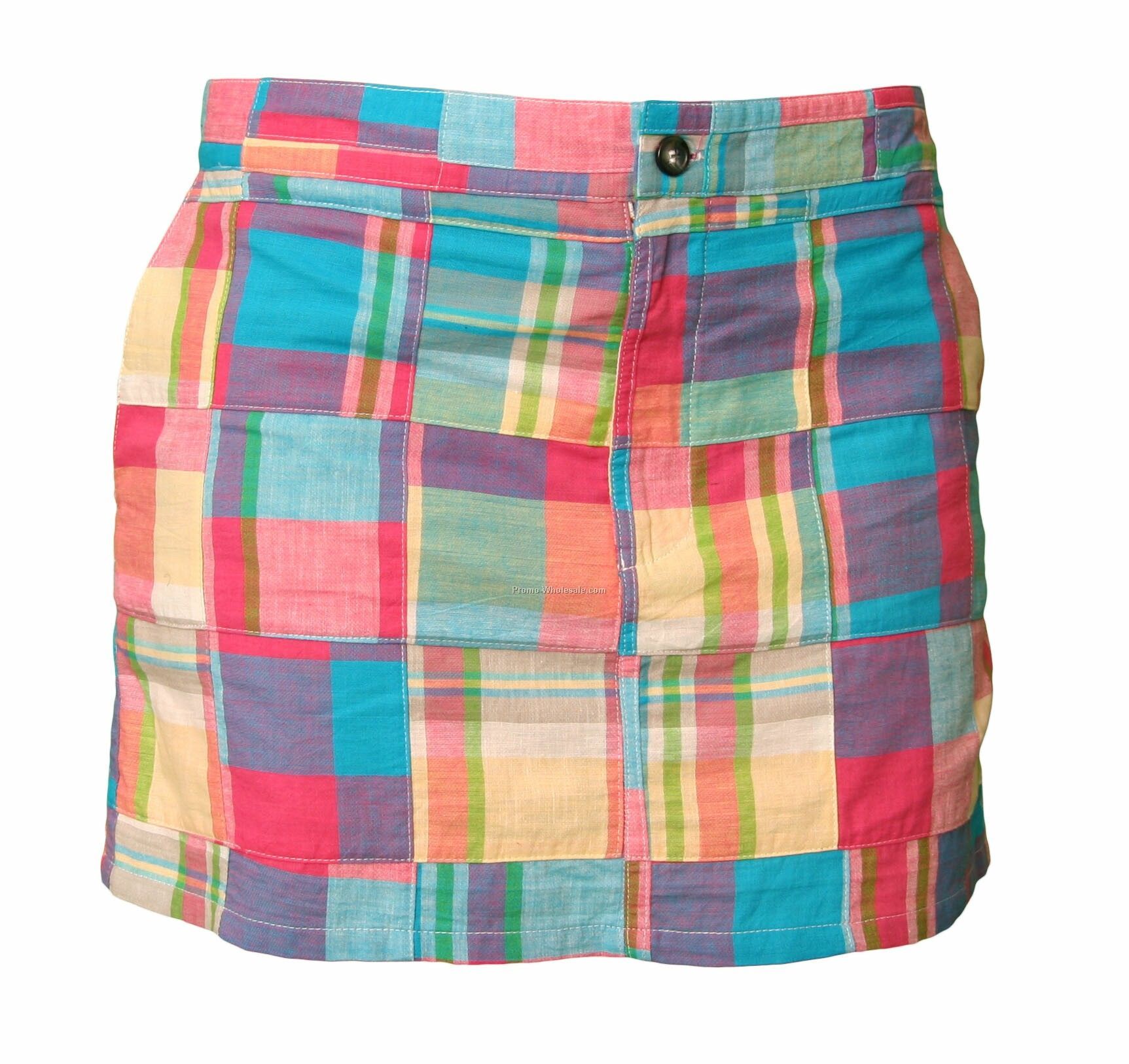 Adults' Spring Madras Low Rise Campus Skirt (Xs-xl)