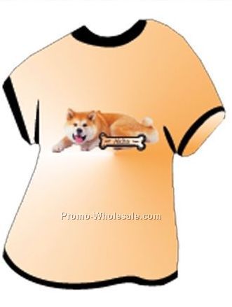 Akita Dog Acrylic T Shirt Coaster W/ Felt Back