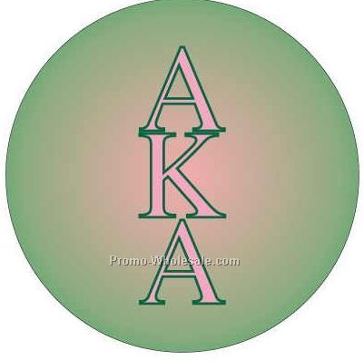 Alpha Kappa Alpha Sorority Letters Badge W/ Metal Pin (2-1/2")