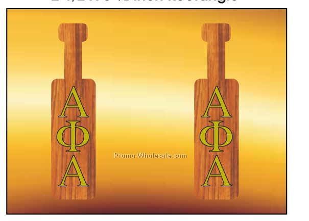 Alpha Phi Alpha Fraternity Paddle Badge W/ Metal Pin (2-1/2"x3-1/2")