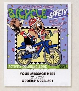 Bicycle Safety Stock Design Safety Theme Coloring Book (8-1/2"x11")