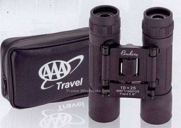 Black Binolux Roof Prism Binoculars (10x25)