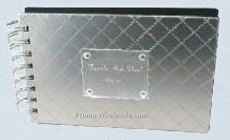 Brushed Silver Photo Album W/ Quilted Pattern
