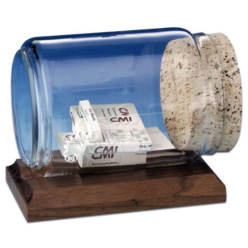Business Card In A Bottle Sculpture - New Telephone