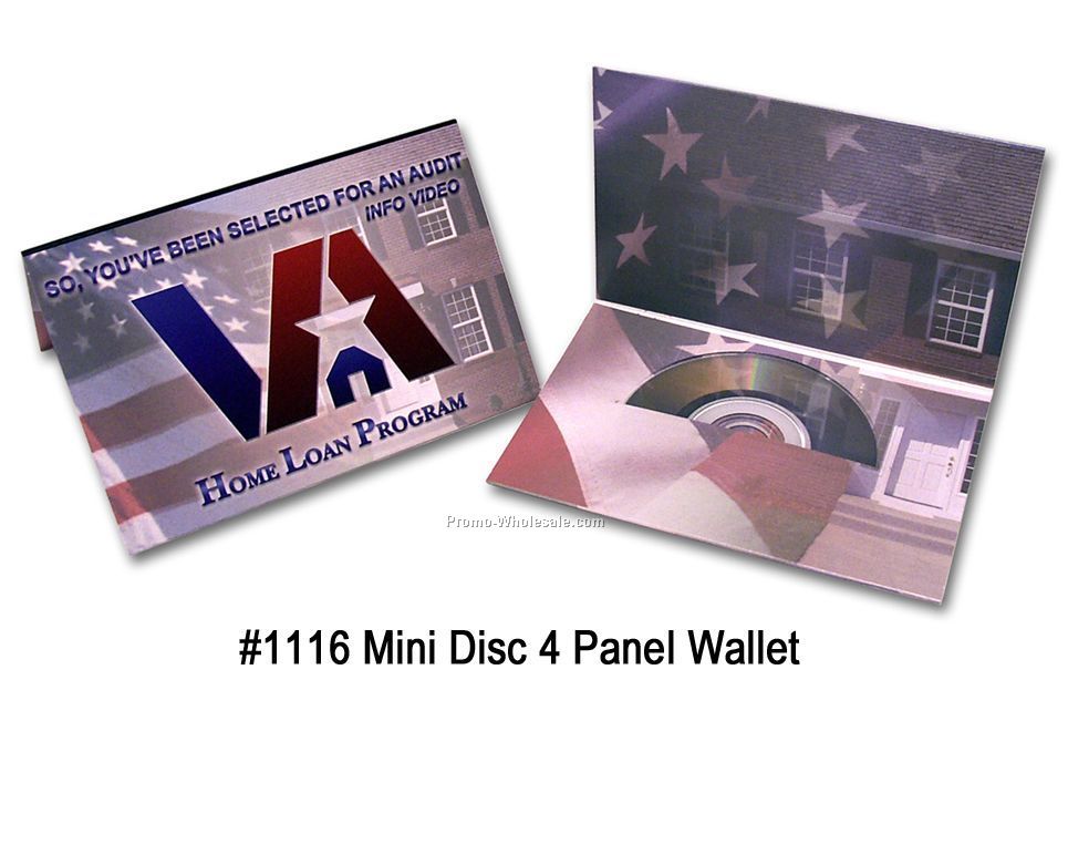 CD Mini Disc 4 Panel Wallet