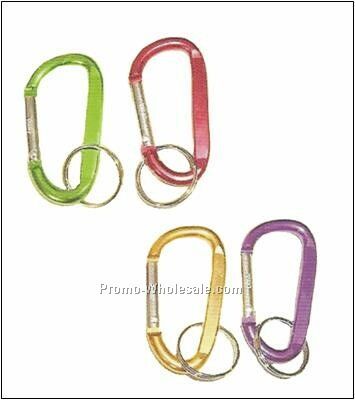 Carabiner W/ 1" Split Ring 1-1/4" X 2-1/2"