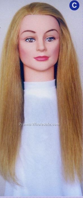 Carmen Full Head Mannequin With 70% Human Hair/ 30% Fiber