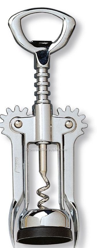 Chrome Plated Bulk Wing Corkscrew With Open Spiral Worm