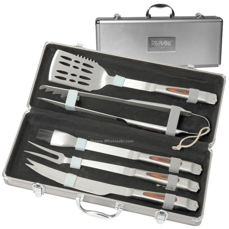 Classic Q 5 Piece Titanium Bbq Set