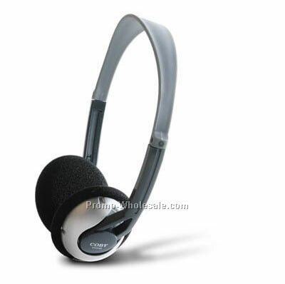 Coby Compact Folding Slimline Digital Stereo Headphones