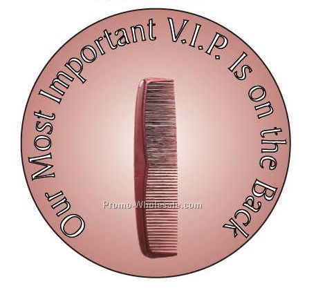 Comb Hand Mirror W/ Full Back Mirror (2-1/2")