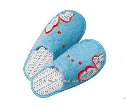 Cotton Slipper - Embroidered Accents