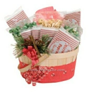 Country Christmas Popcorn Only Gift Basket