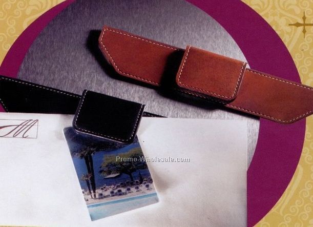 Cowhide Leather Document Clip