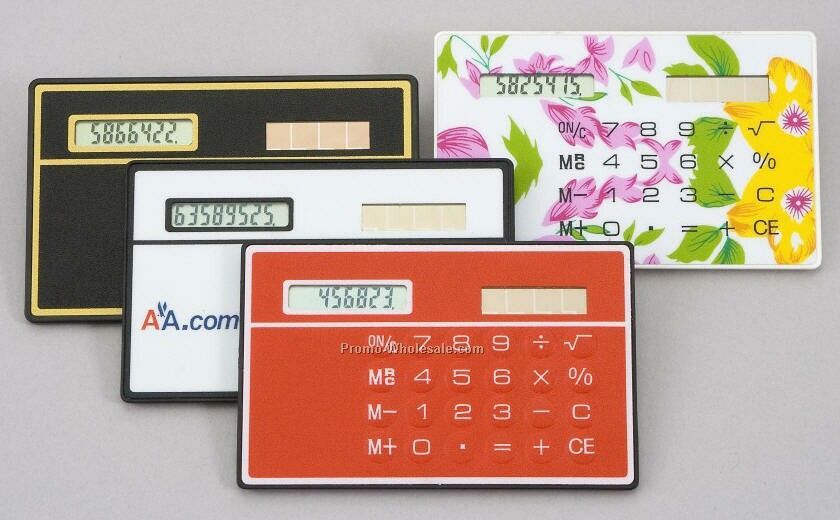 Credit Card Sized Solar Calculator