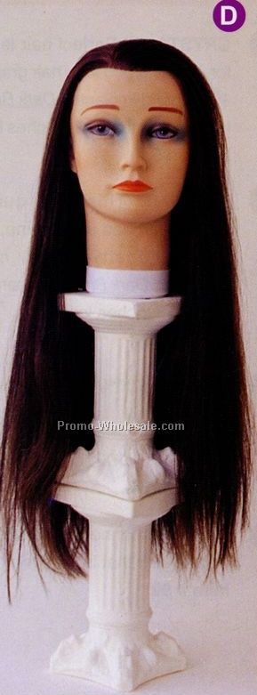 Crystal I Economy Long Hair Mannequin-22" Light Brown Human Hair/Light Face