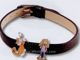 Custom Slider Bracelet W/ Die Struck Enamel Charm