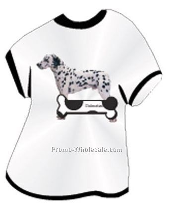 Dalmatian Acrylic T Shirt Coaster W/ Felt Back