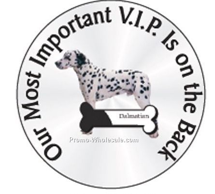 Dalmatian Round Hand Mirror W/ Full Mirror Back (2-1/2")