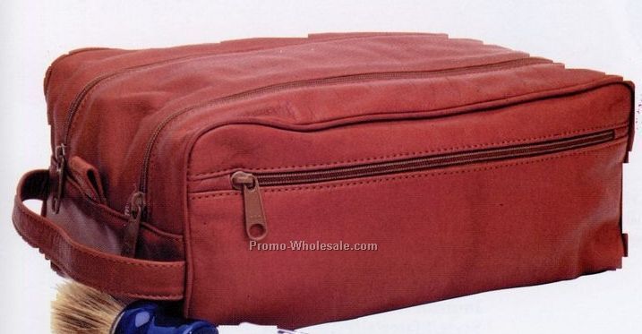 Deluxe Large Soft Leather Travel Kit (Full Grain)