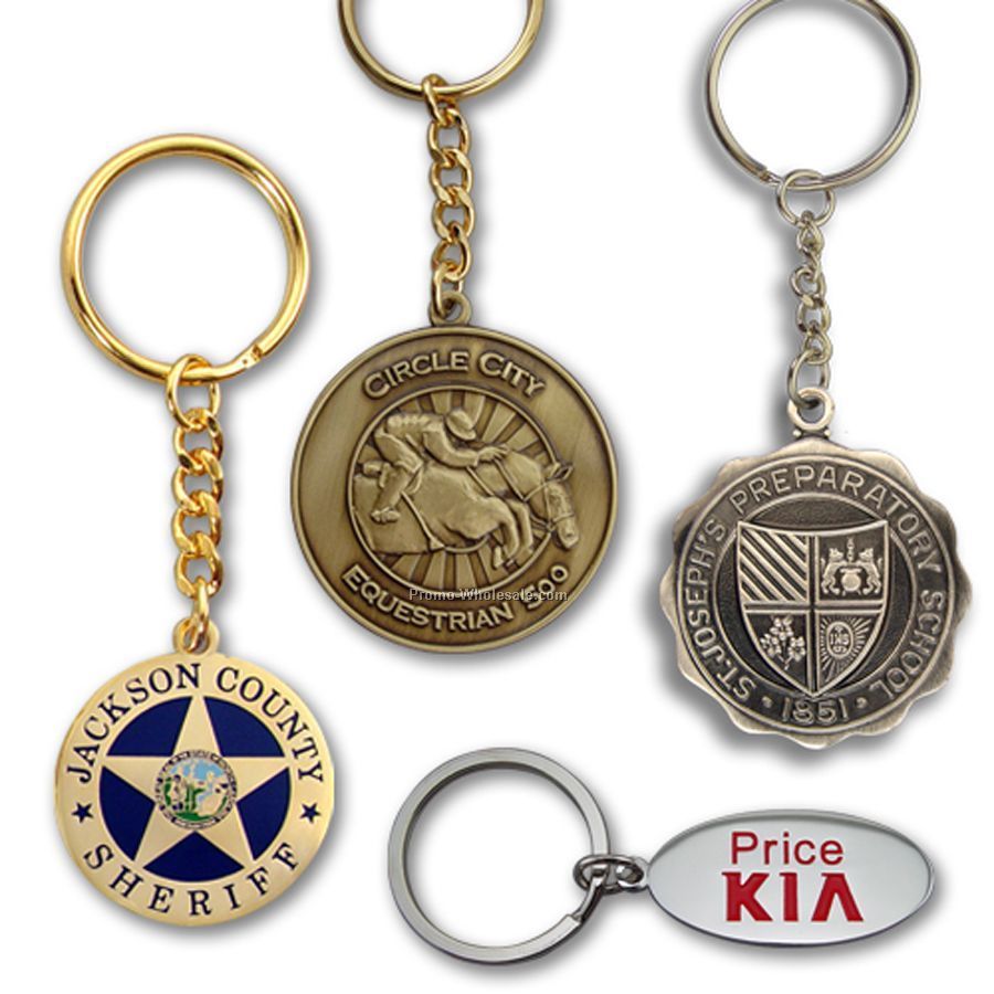 Die Struck Brass Key Tag (1")