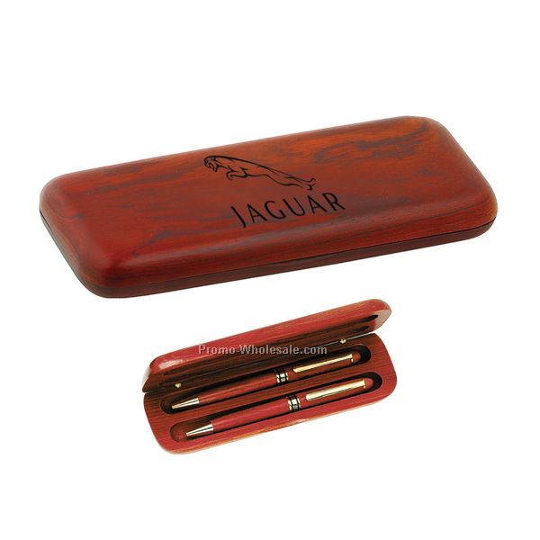 Double Pen Box - Laser Engraved