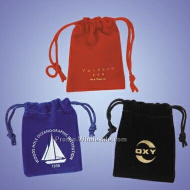 Drawstring Velveteen Pouch For Jewelry