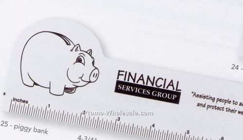 Econ-o-line 7" Shaped Ruler (Piggy Bank)