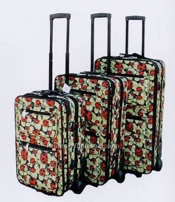 Fashion Luggage 3 Piece Set Collection A (Ladybug Print)