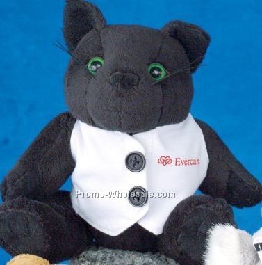 Gb Brite Plush Beanie Stuffed Black Bear (6")