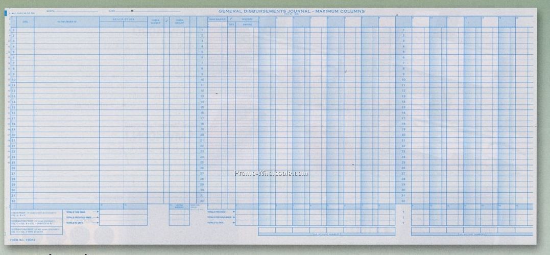 General Disbursement Journal 1 Part