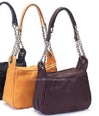 Handbag In Cow Leather With Metal Chain