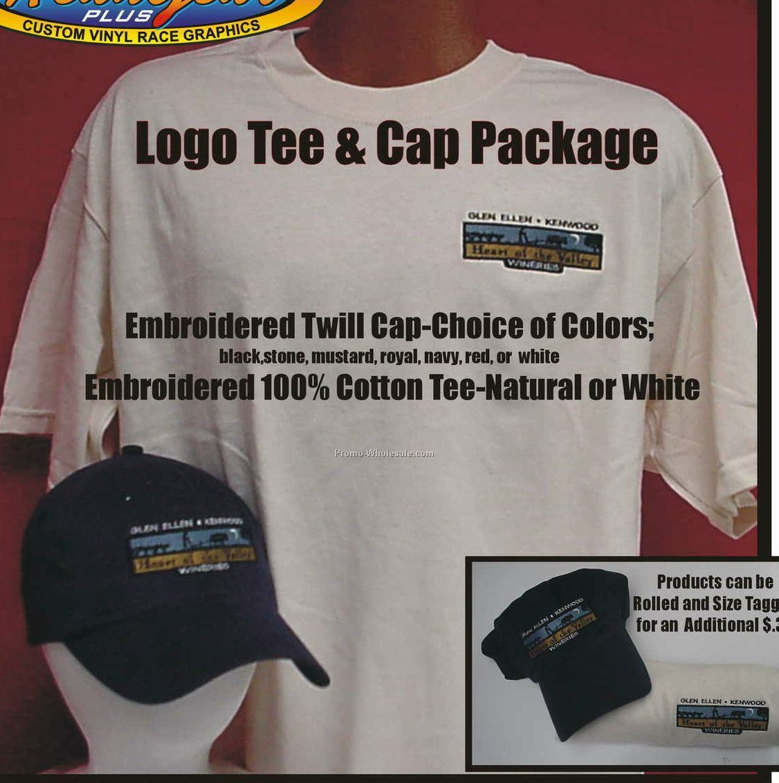 Hg+ Logo'd Tee / Cap Package (Small/ Medium/ Large/ X-large)